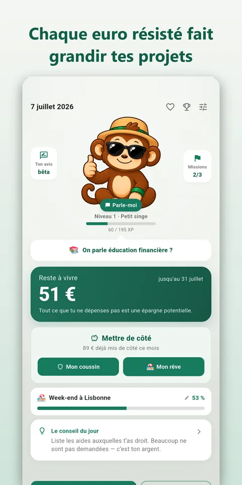 Osaru — chaque euro résisté fait grandir tes rêves à échéance